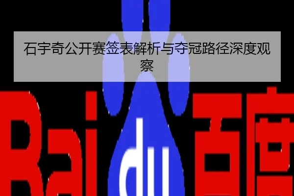石宇奇公开赛签表解析与夺冠路径深度观察